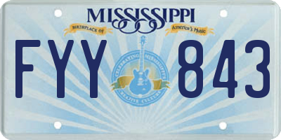 MS license plate FYY843