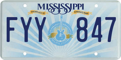 MS license plate FYY847
