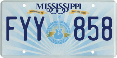 MS license plate FYY858