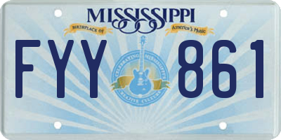 MS license plate FYY861