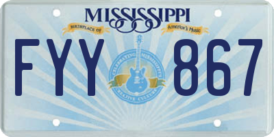 MS license plate FYY867