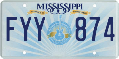 MS license plate FYY874