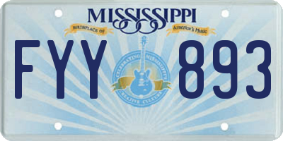 MS license plate FYY893