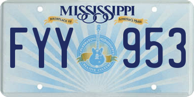 MS license plate FYY953