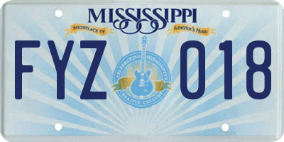 MS license plate FYZ018