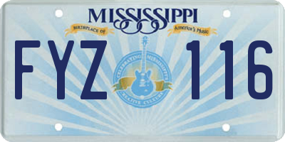 MS license plate FYZ116