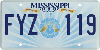 MS license plate FYZ119
