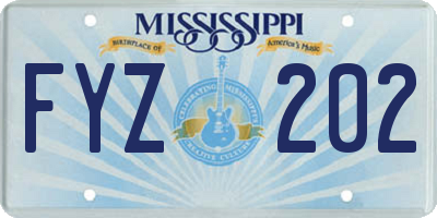 MS license plate FYZ202