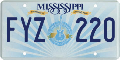 MS license plate FYZ220