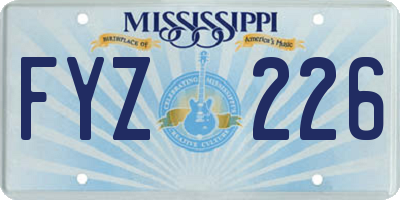 MS license plate FYZ226
