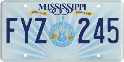 MS license plate FYZ245