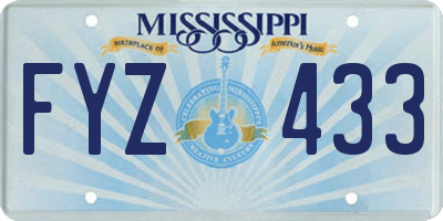 MS license plate FYZ433