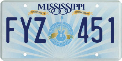 MS license plate FYZ451