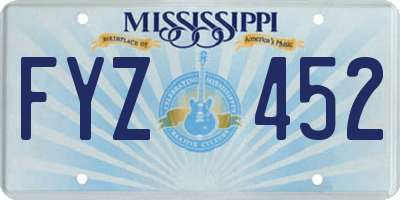 MS license plate FYZ452