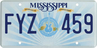MS license plate FYZ459