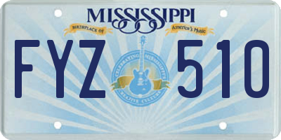 MS license plate FYZ510