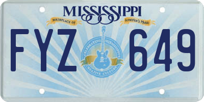 MS license plate FYZ649