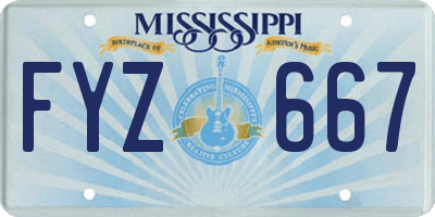 MS license plate FYZ667
