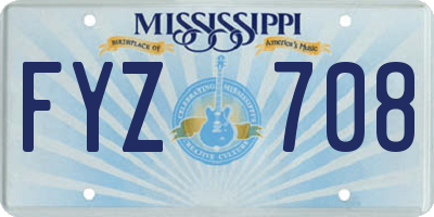 MS license plate FYZ708