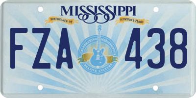 MS license plate FZA438