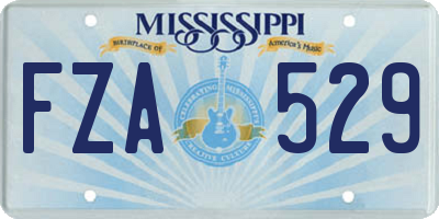 MS license plate FZA529