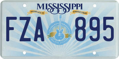 MS license plate FZA895