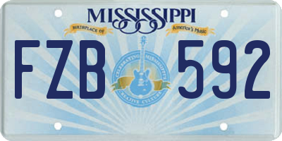 MS license plate FZB592