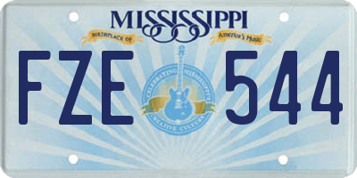 MS license plate FZE544