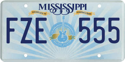 MS license plate FZE555