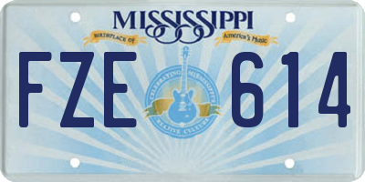 MS license plate FZE614