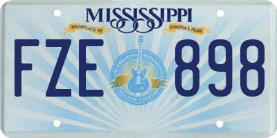 MS license plate FZE898