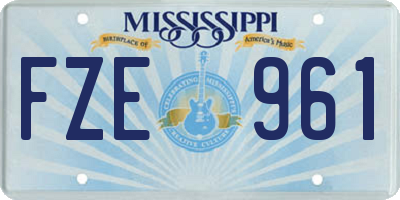 MS license plate FZE961