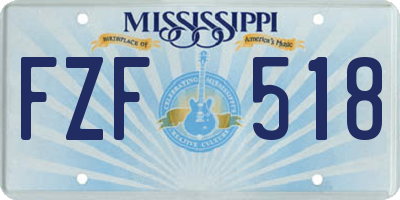 MS license plate FZF518