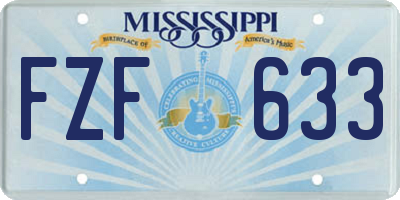 MS license plate FZF633