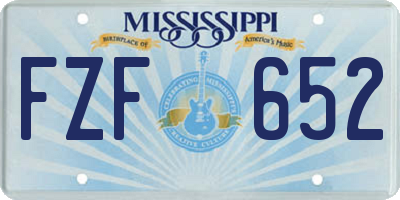 MS license plate FZF652
