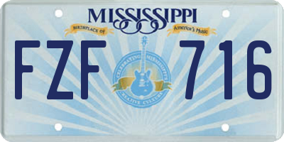 MS license plate FZF716