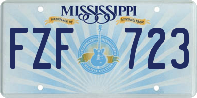 MS license plate FZF723