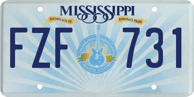 MS license plate FZF731