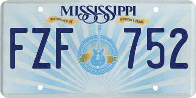 MS license plate FZF752