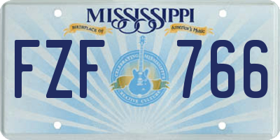 MS license plate FZF766