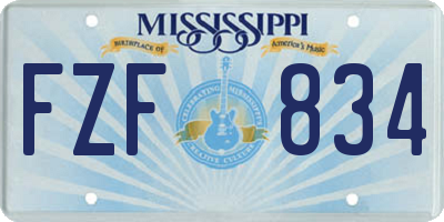 MS license plate FZF834
