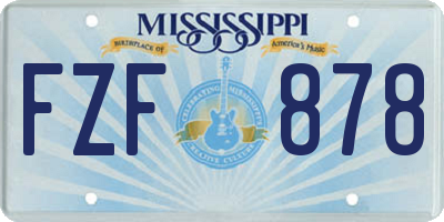 MS license plate FZF878