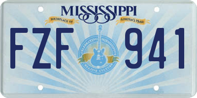 MS license plate FZF941