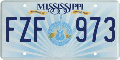 MS license plate FZF973