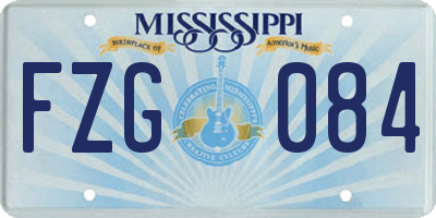 MS license plate FZG084