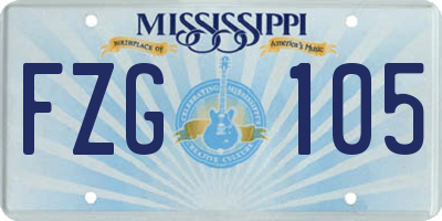 MS license plate FZG105