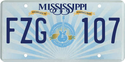 MS license plate FZG107