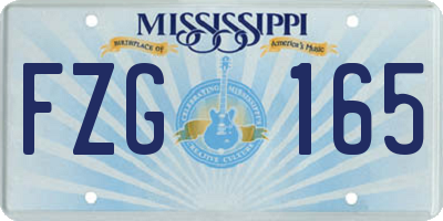 MS license plate FZG165