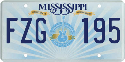 MS license plate FZG195