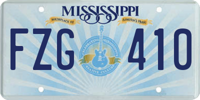 MS license plate FZG410